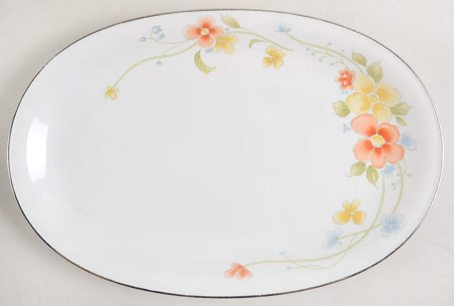 Annabelle 13" Oval Serving Platter by Fine China of Japan-1