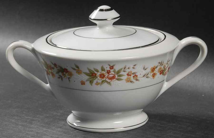 Arbor Sugar Bowl & Lid by Fine China of Japan-1