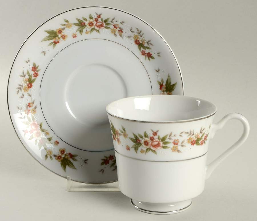 Arbor Footed Cup & Saucer Set by Fine China of Japan-1