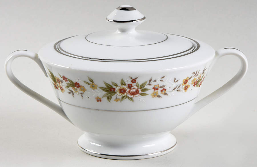 Arbor Sugar Bowl & Lid by Fine China of Japan-1