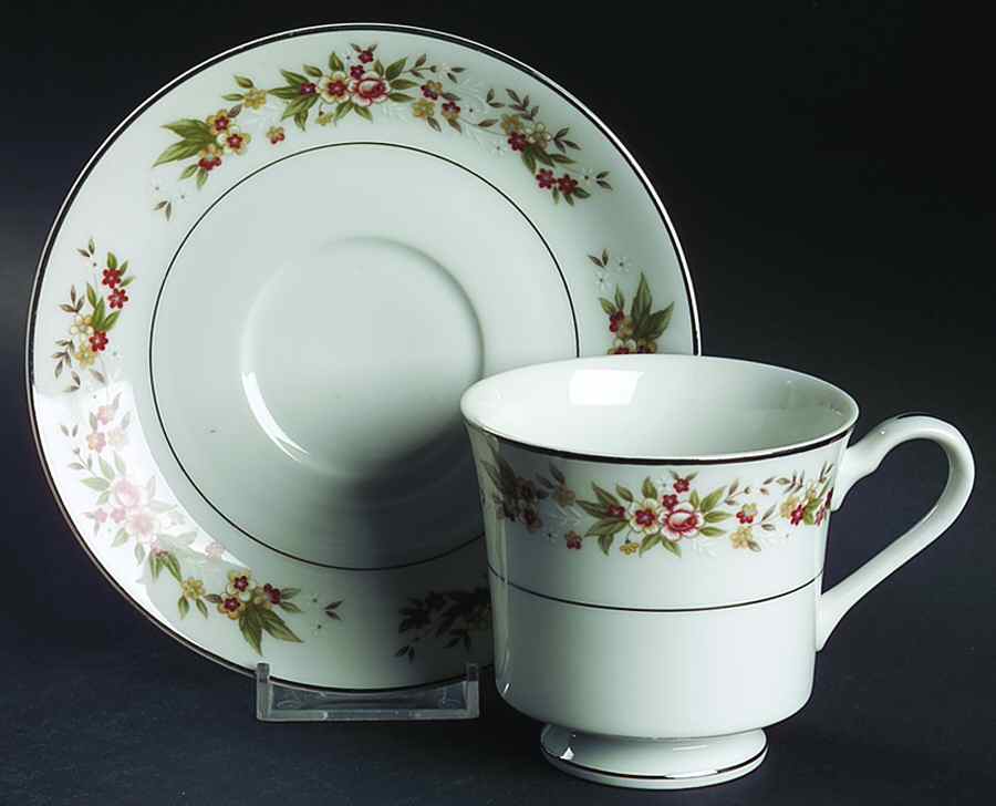 Arbor Footed Cup & Saucer Set by Fine China of Japan-1