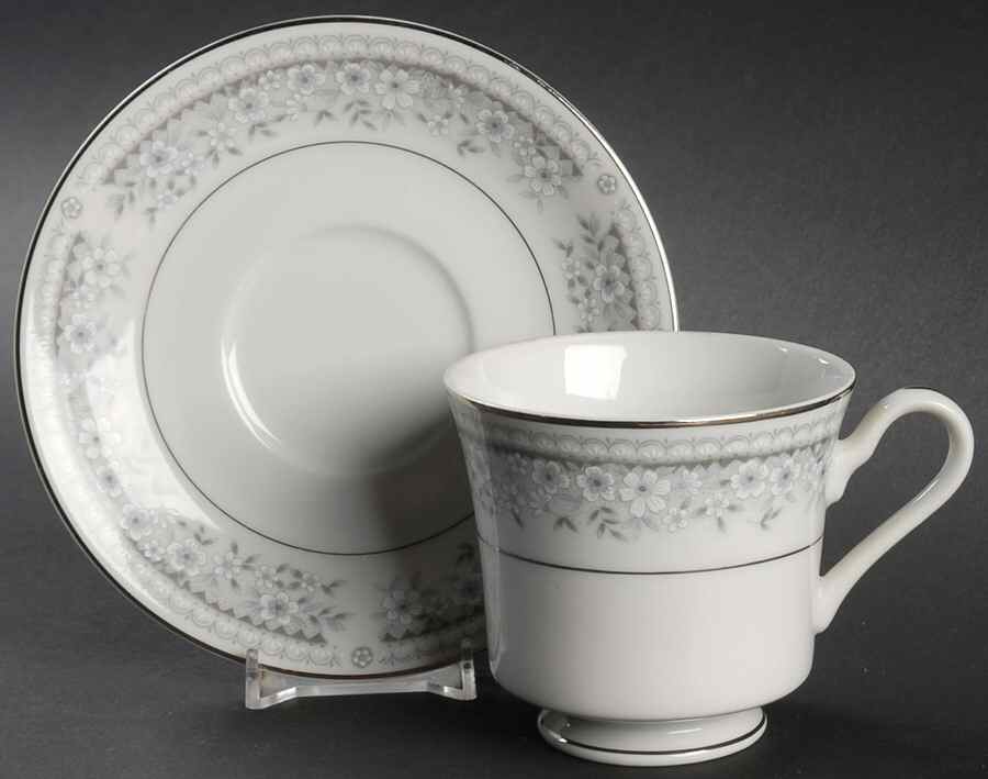 Arcadia Footed Cup & Saucer Set by Fine China of Japan-1