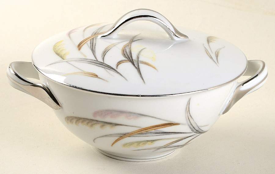 Autumn Sugar Bowl & Lid by Fine China of Japan-1
