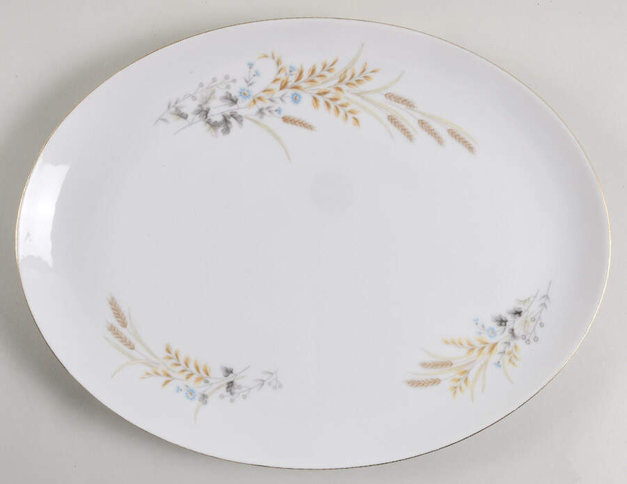 Autumn Wheat 14" Oval Serving Platter by Fine China of Japan-1