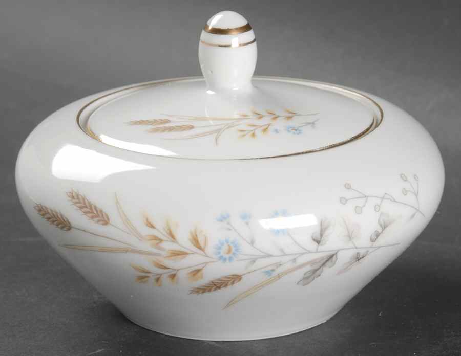 Autumn Wheat Sugar Bowl & Lid by Fine China of Japan-1
