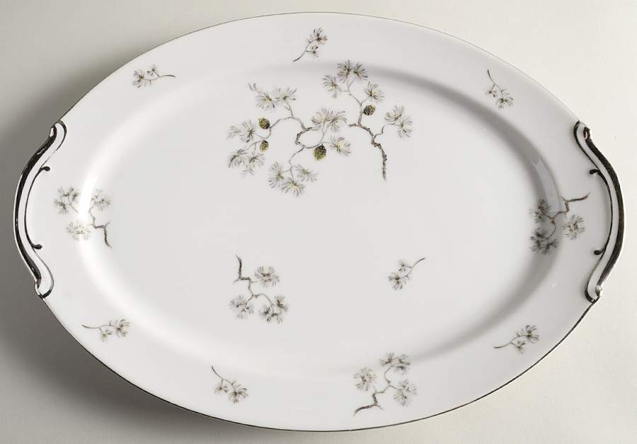 Bali 14" Oval Serving Platter by Fine China of Japan-1