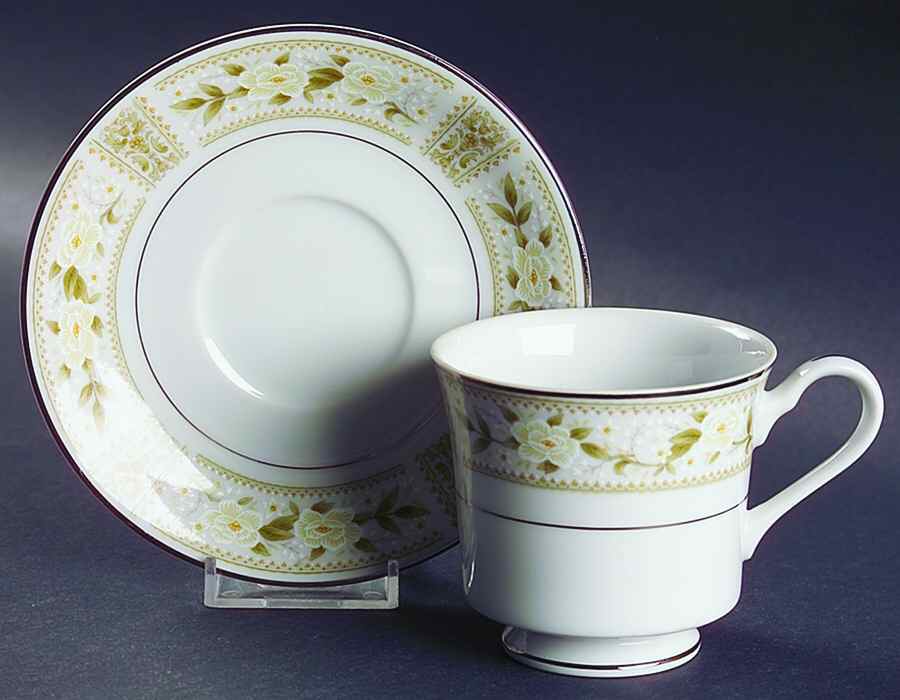 Barclay Footed Cup & Saucer Set by Fine China of Japan-1