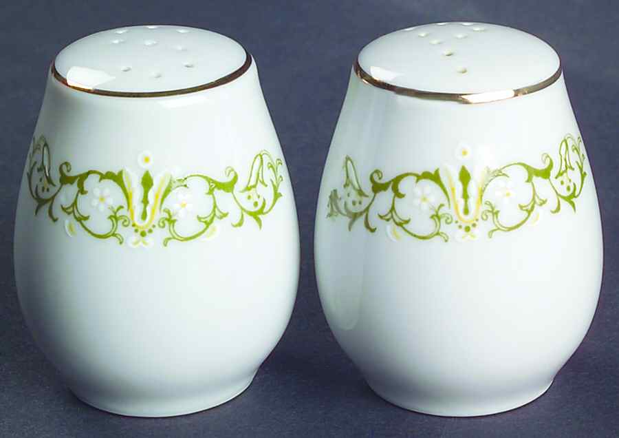 Bell Flower Salt & Pepper Set by Fine China of Japan-1