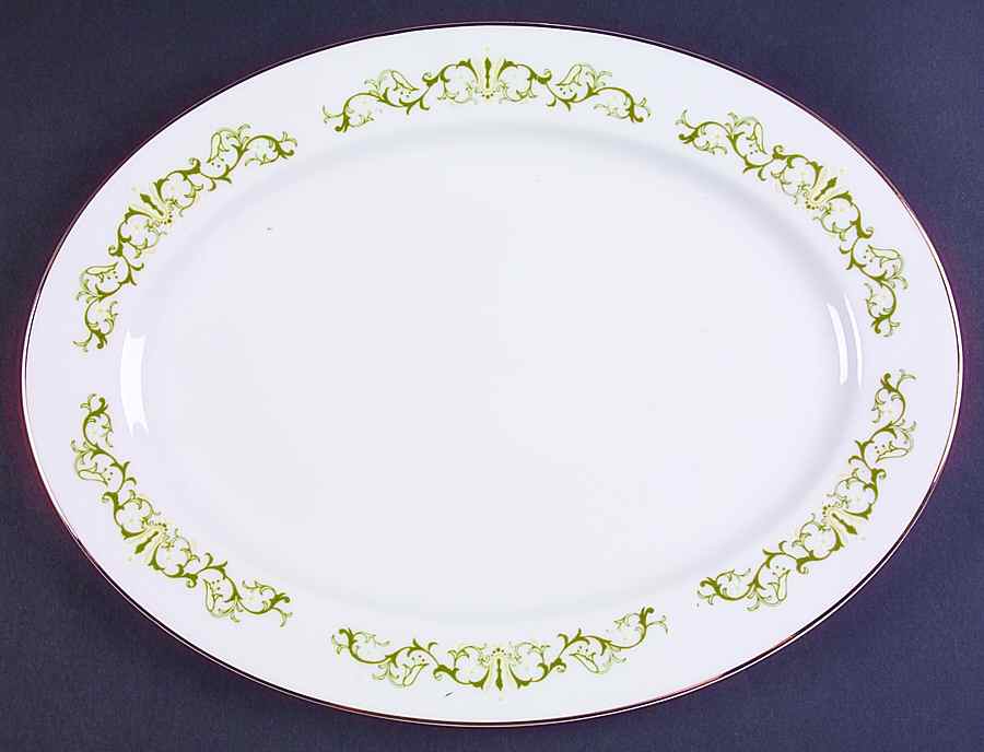 Bell Flower 14" Oval Serving Platter by Fine China of Japan-1