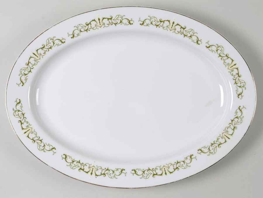 Bell Flower 16" Oval Serving Platter by Fine China of Japan-1