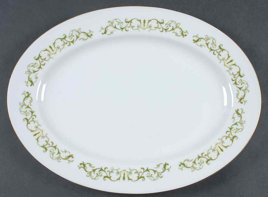 Bell Flower 12" Oval Serving Platter by Fine China of Japan-1