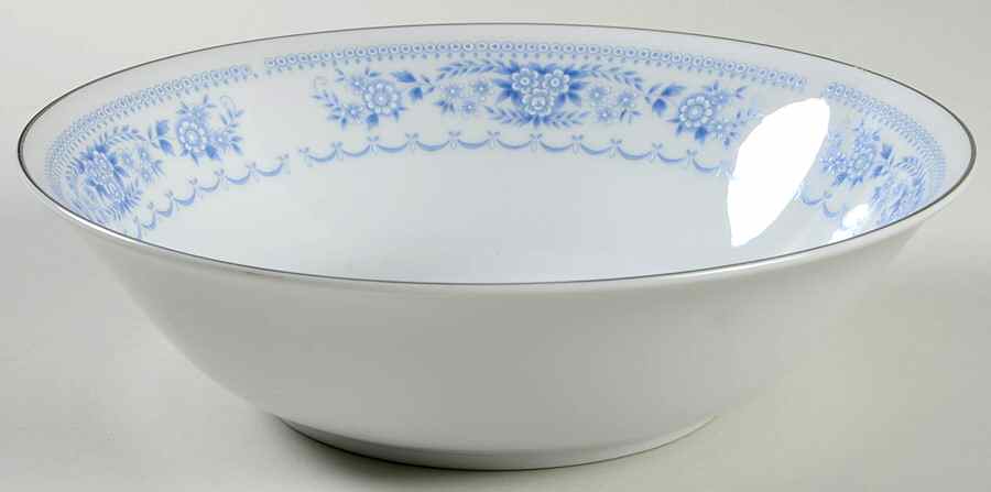 Blue Contessa 9" Round Vegetable Bowl by Fine China of Japan-1