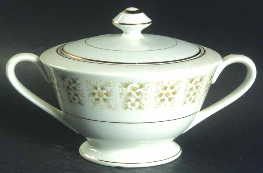 Bliss Sugar Bowl & Lid by Fine China of Japan-1