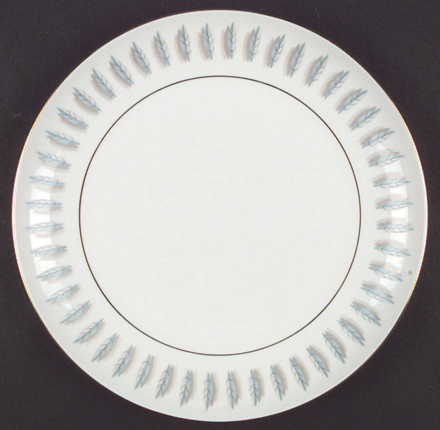 Blue Leaf Chop Plate (Round Platter) by Fine China of Japan-1