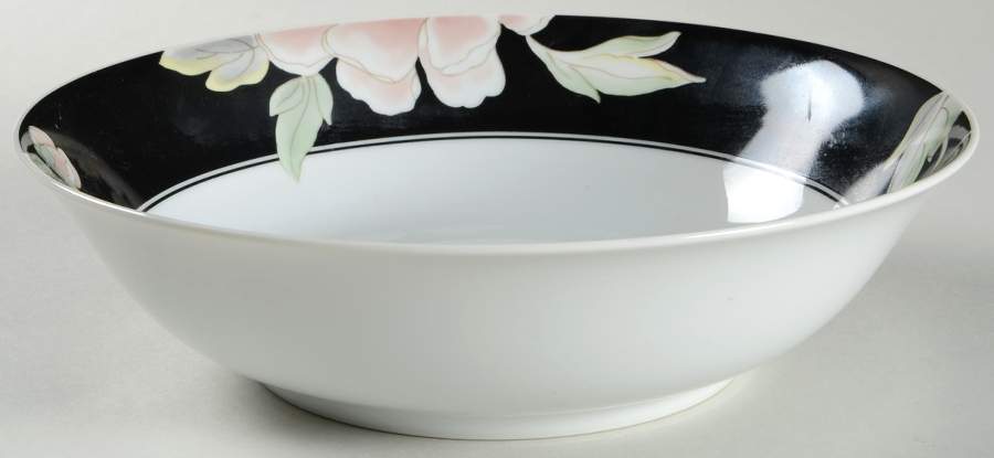 Black Magic 9" Round Vegetable Bowl by Fine China of Japan-1