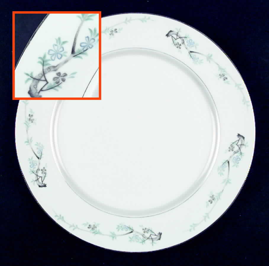 Blue Plum Dinner Plate by Fine China of Japan-1
