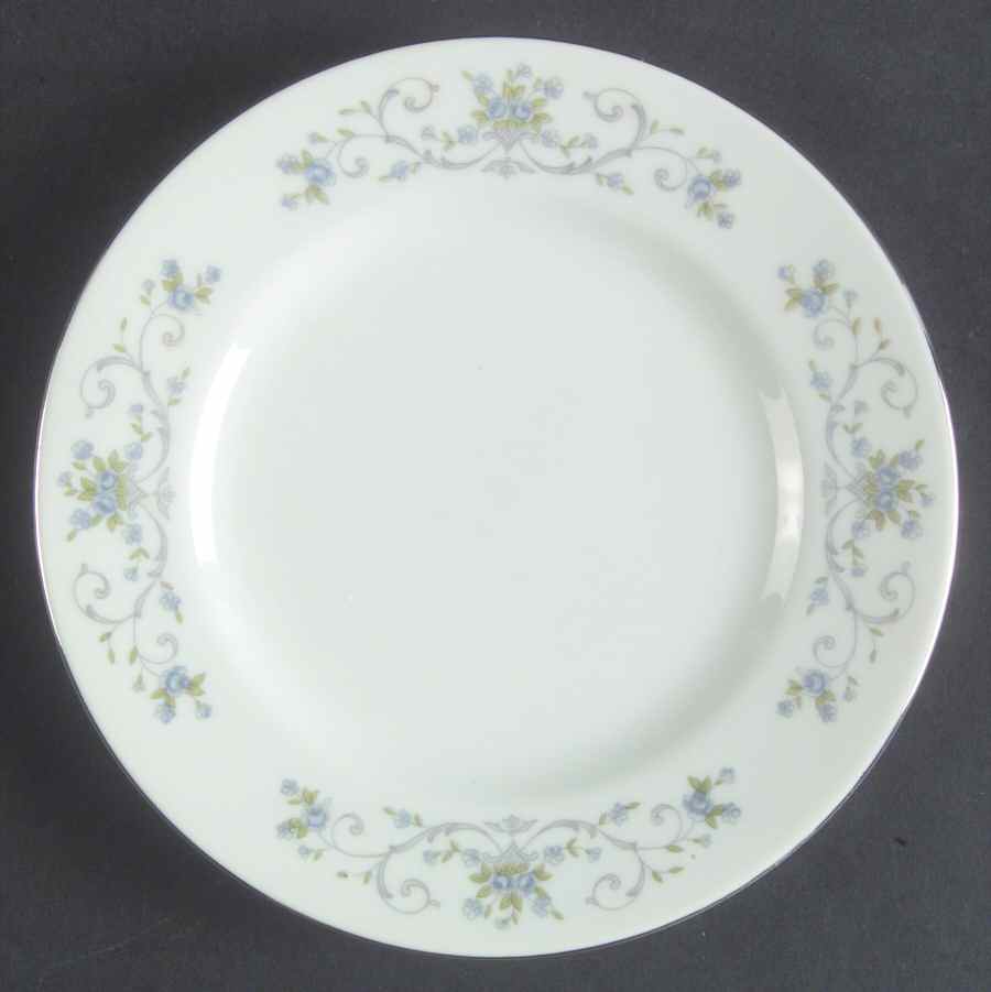 Blue Rose Bread & Butter Plate by Fine China of Japan-1