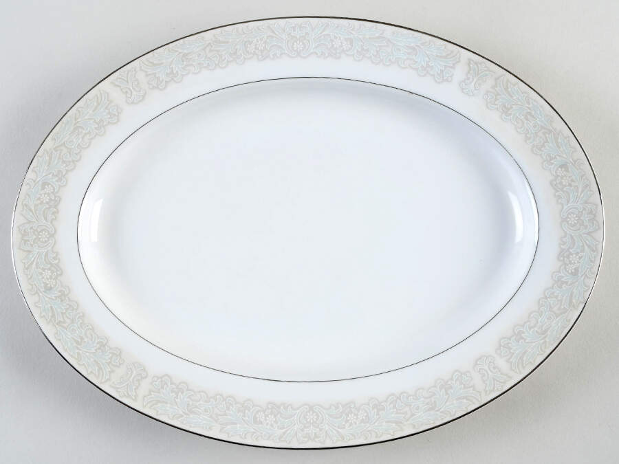 Bluedale 12" Oval Serving Platter by Fine China of Japan-1