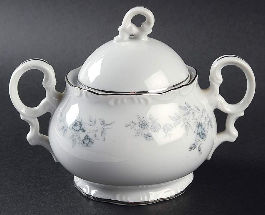 Blue Waltz Sugar Bowl & Lid by Fine China of Japan-1