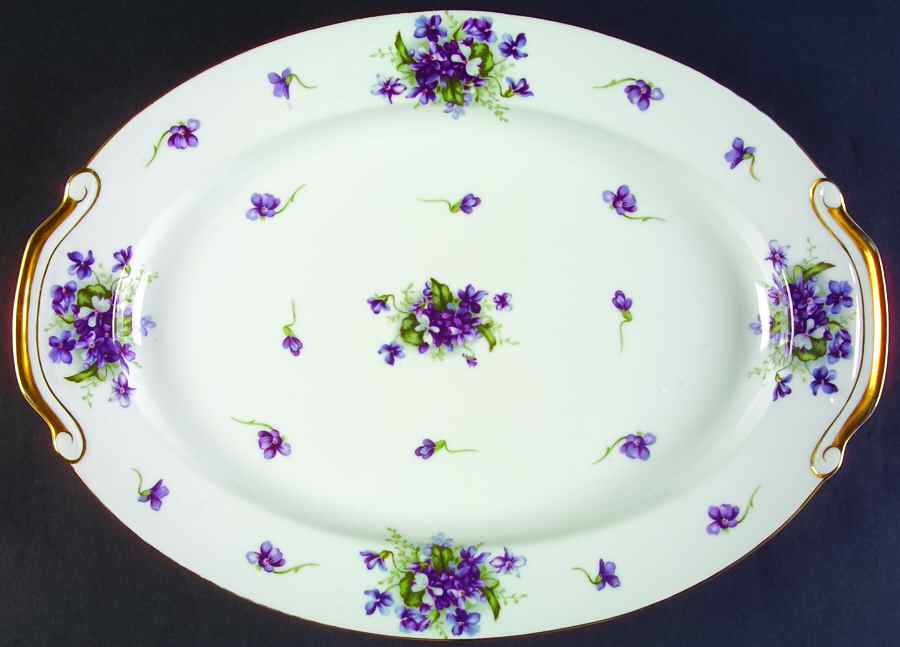 Boutonniere 16" Oval Serving Platter by Fine China of Japan-1