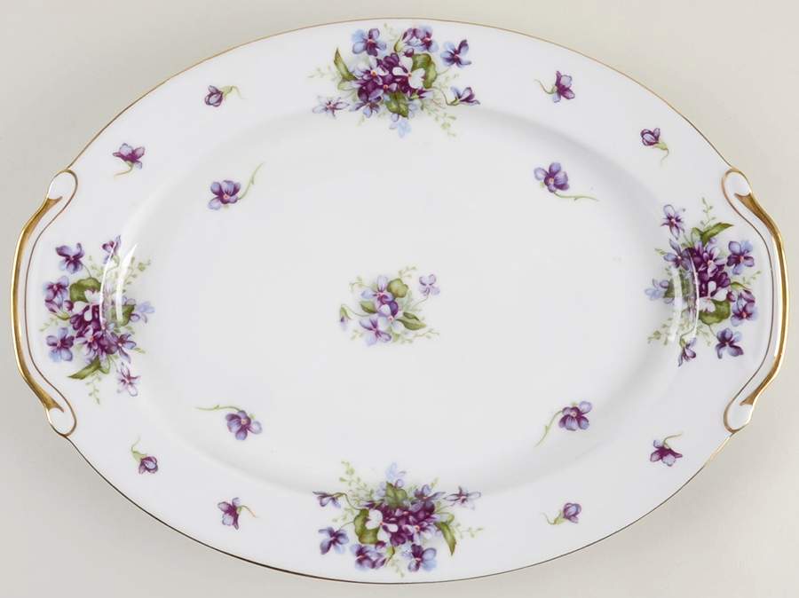 Boutonniere 14" Oval Serving Platter by Fine China of Japan-1