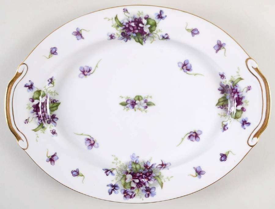 Boutonniere 11" Oval Serving Platter by Fine China of Japan-1