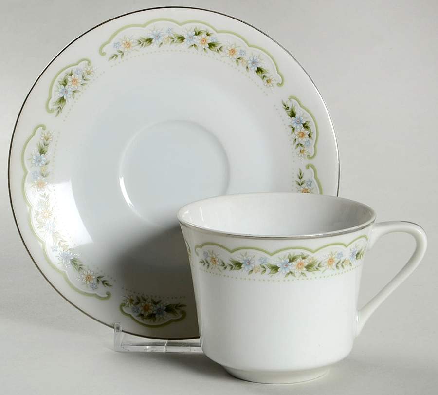 Bridget Flat Cup & Saucer Set by Fine China of Japan-1