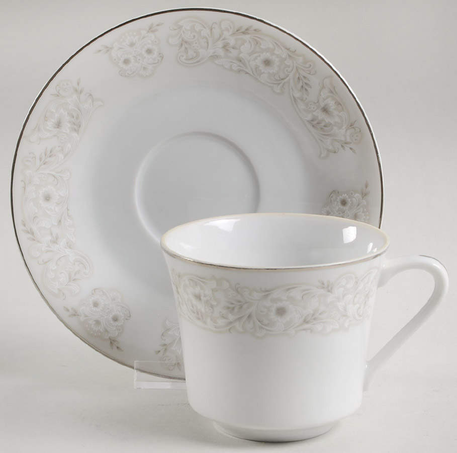 Candiance Footed Cup & Saucer Set by Fine China of Japan-1