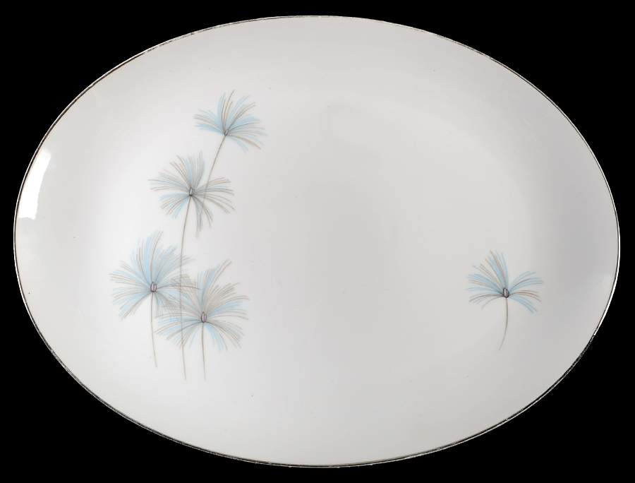 Celeste 14" Oval Serving Platter by Fine China of Japan-1