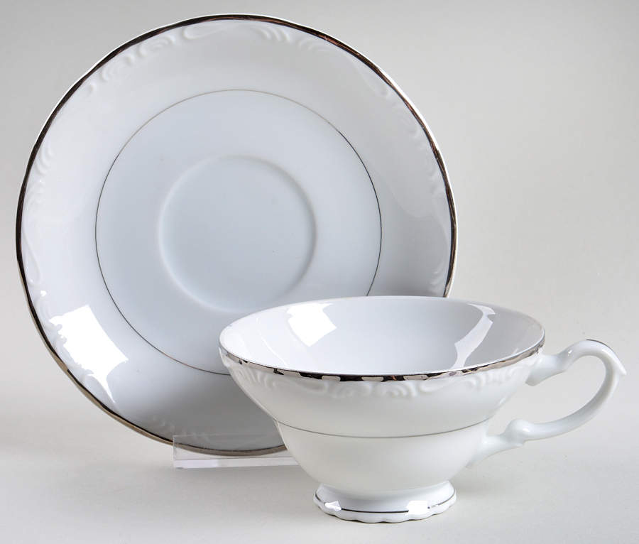 Charm Footed Cup & Saucer Set by Fine China of Japan-1