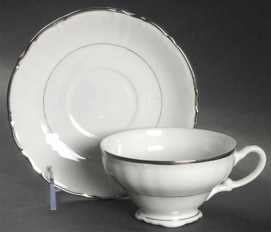 Charm Footed Cup & Saucer Set by Fine China of Japan-1