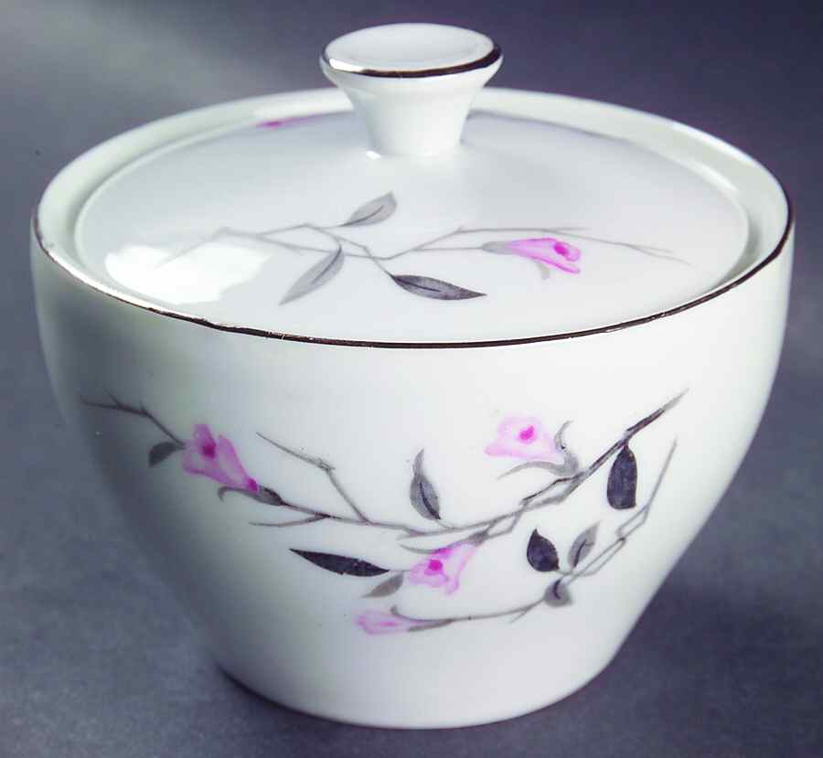 Cherry Blossom Sugar Bowl & Lid by Fine China of Japan-1