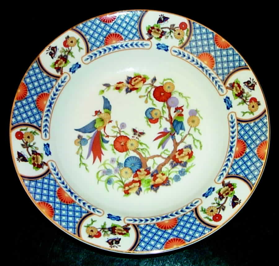 China Garden Rim Soup Bowl by Fine China of Japan-1