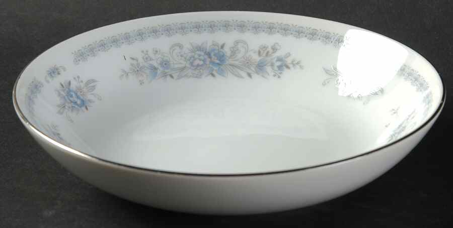 Christine (Blue Flowers) Fruit/Dessert (Sauce) Bowl by Fine China of Japan-1