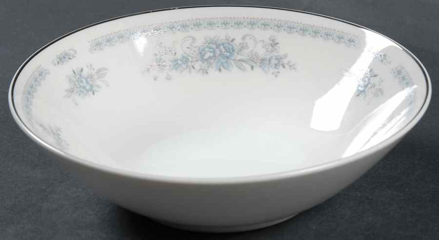 Christine (Blue Flowers) Coupe Cereal Bowl by Fine China of Japan-1