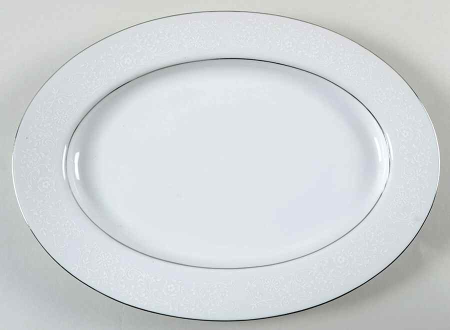 Christine 12" Oval Serving Platter by Fine China of Japan-1