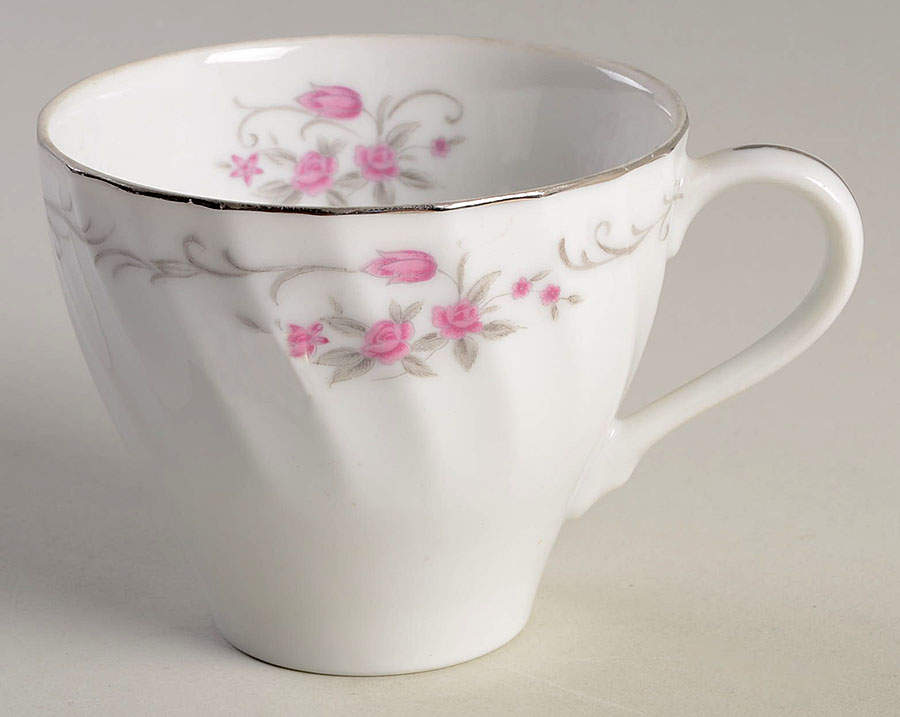 Chateau Rose Flat Cup by Fine China of Japan-1