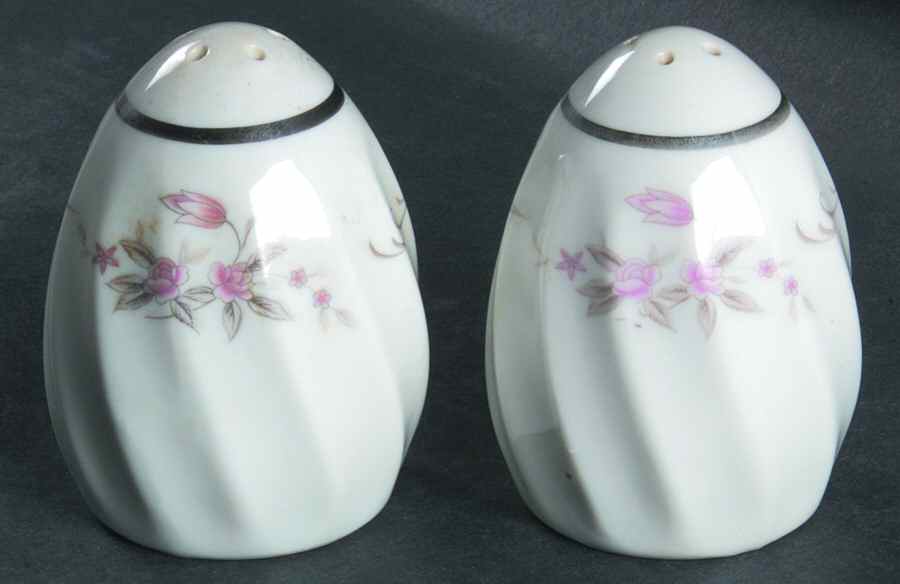 Chateau Rose Salt & Pepper Set by Fine China of Japan-1