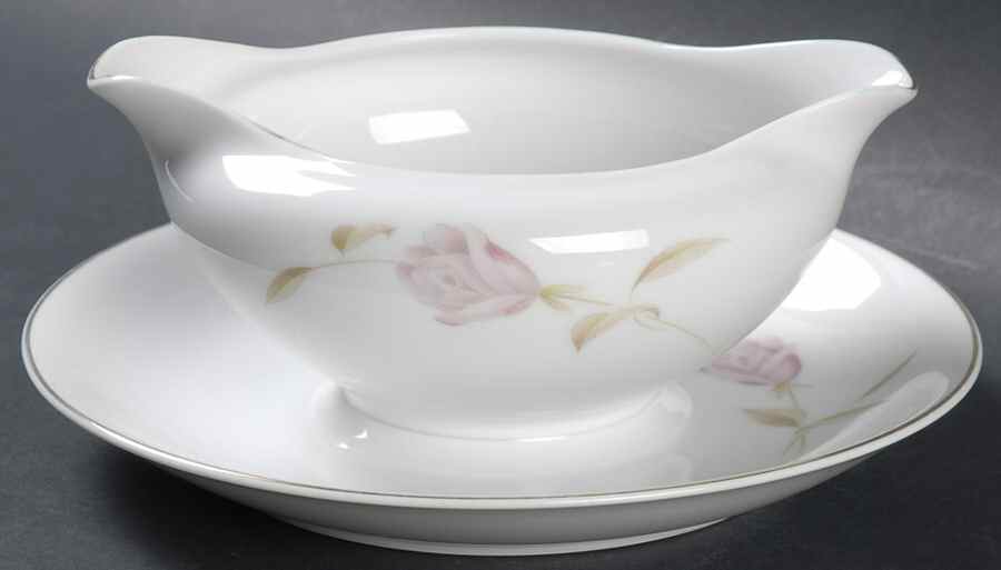 Consuelo Gravy Boat with Attached Underplate by Fine China of Japan-1