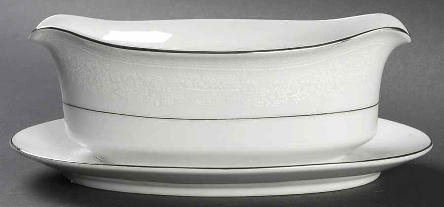 Coronation Gravy Boat with Attached Underplate by Fine China of Japan-1