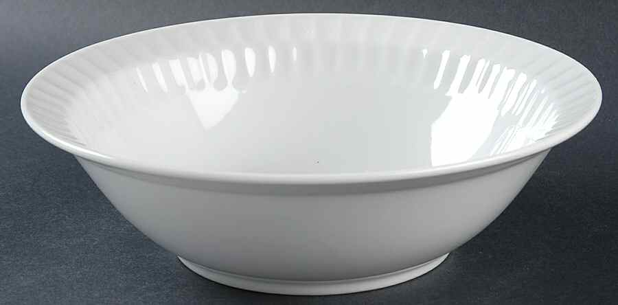 Country White (Embossed) 9" Round Vegetable Bowl by Fine China of Japan-1