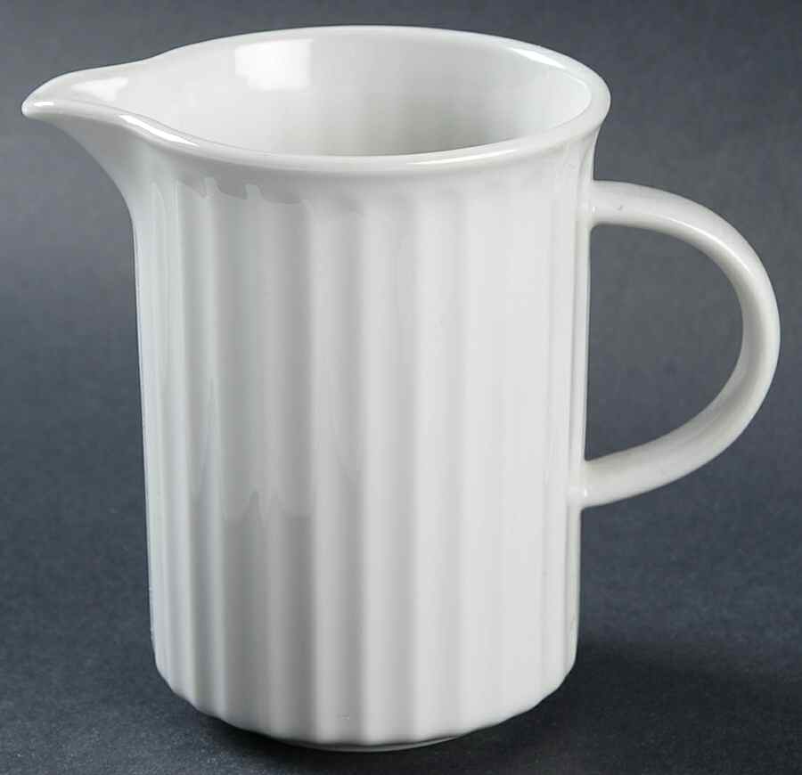 Country White (Embossed) Creamer by Fine China of Japan-1