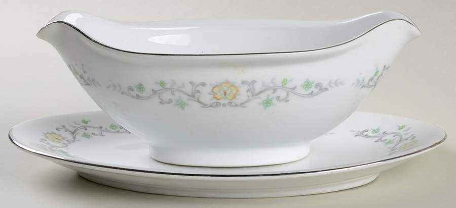Delight Gravy Boat & Underplate by Fine China of Japan-1
