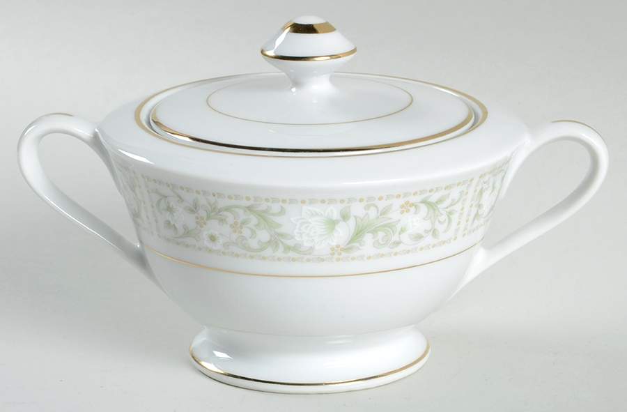 Derwood Sugar Bowl & Lid by Fine China of Japan-1