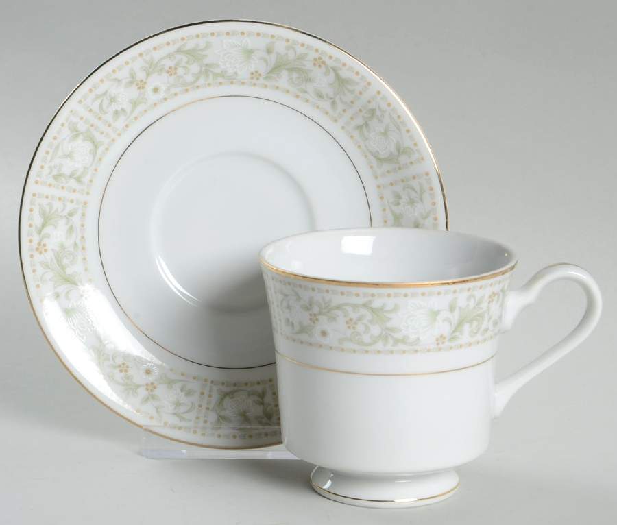 Derwood Footed Cup & Saucer Set by Fine China of Japan-1