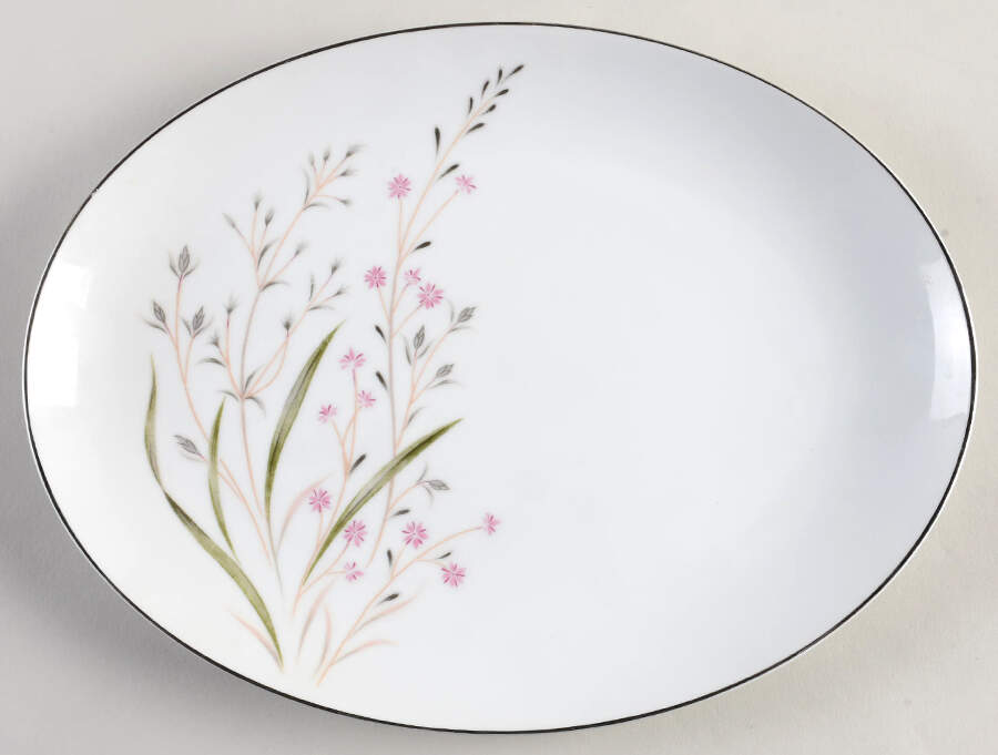 Eden 12" Oval Serving Platter by Fine China of Japan-1