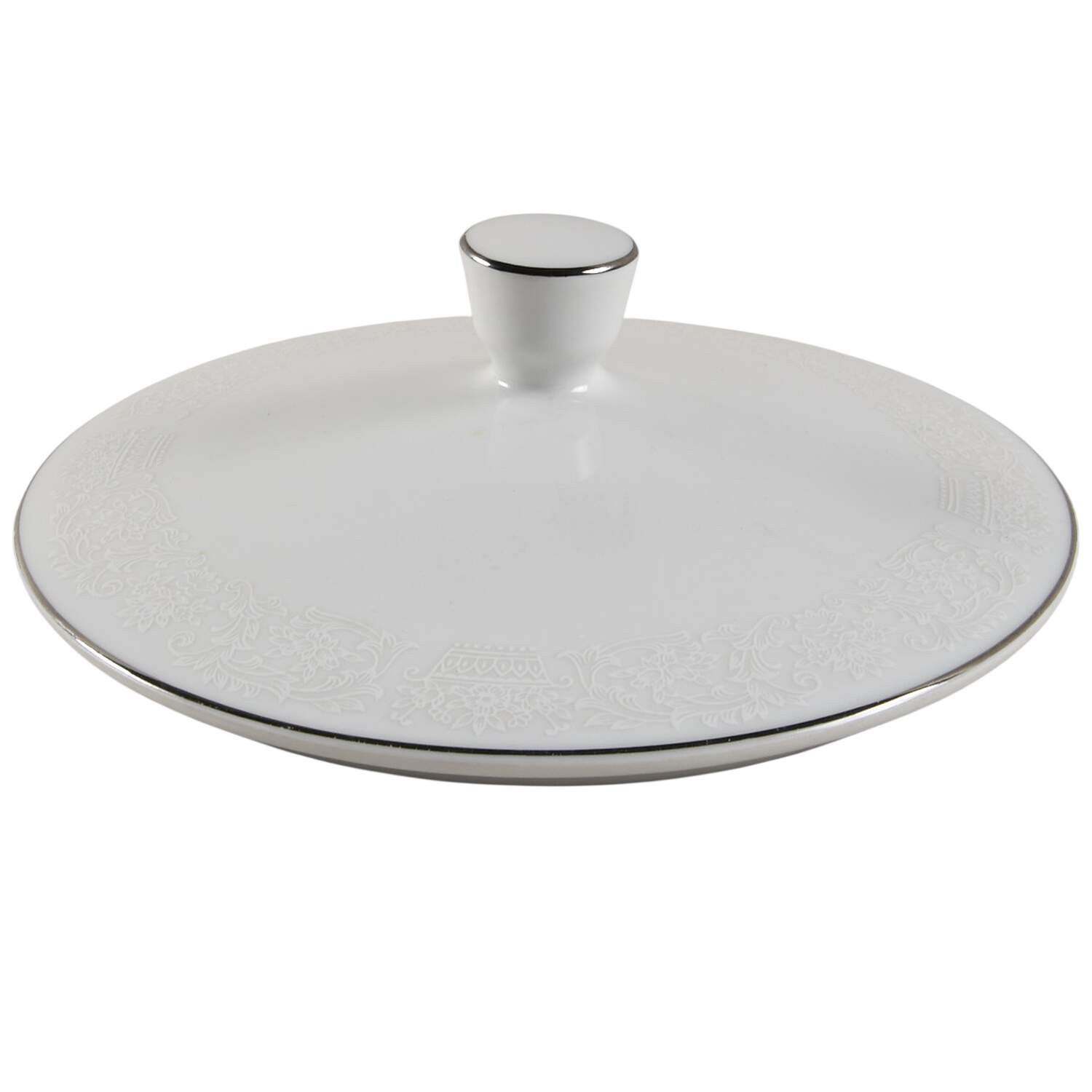 Elegant Lace Lid for Round Vegetable by Fine China of Japan-1