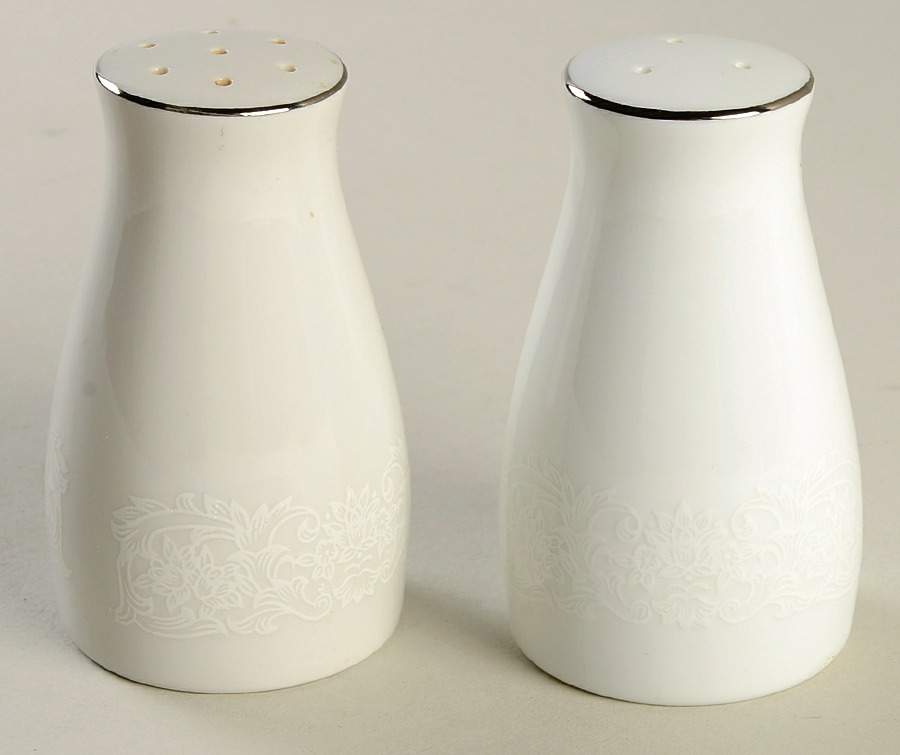 Elegant Lace Salt & Pepper Set by Fine China of Japan-1