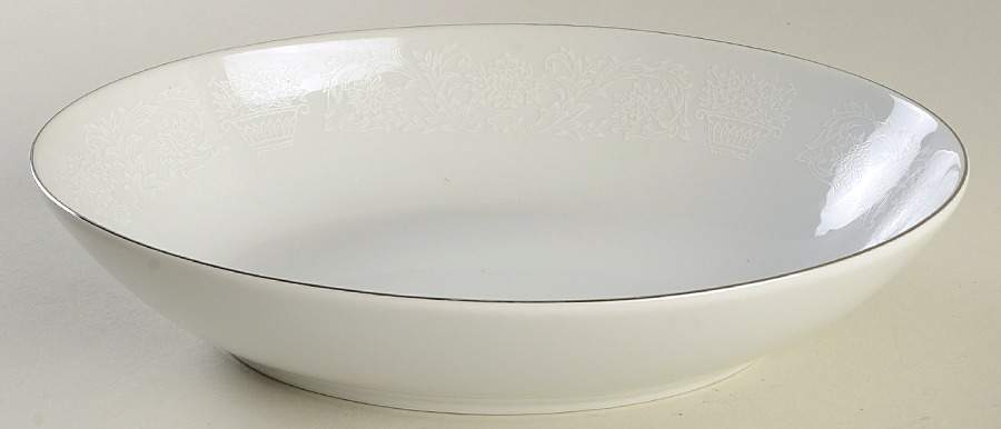 Elegant Lace 10" Oval Vegetable Bowl by Fine China of Japan-1