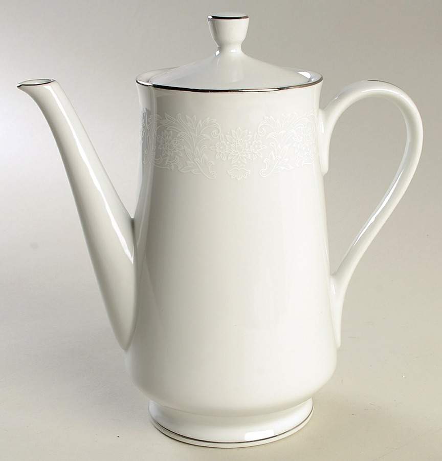 Elegant Lace Coffee Pot & Lid by Fine China of Japan-1